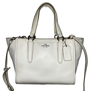 NOT FOR SALE COACH CROSBY CARRYALL IN CROSSGRAIN LEATHER GOLD/CHALK